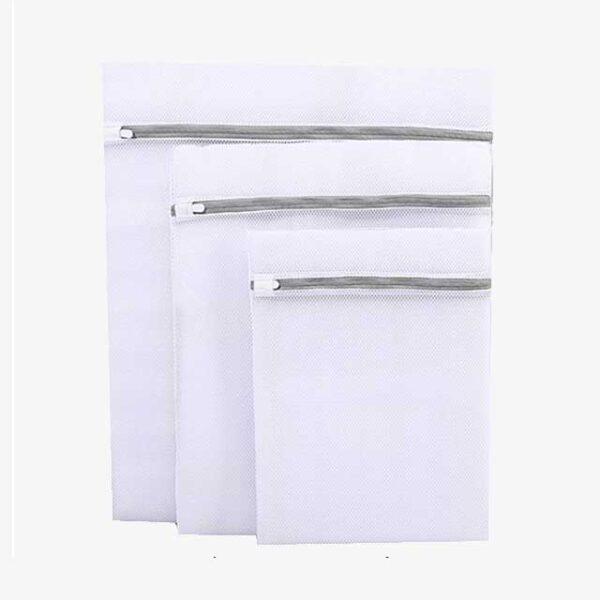 3Pcs Zippered Mesh Laundry Bags - Coarse Net Polyester Laundry Wash Bags for Washing Machines & Bra Protection
