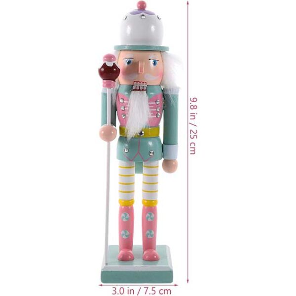 10-Inch Green Wooden Nutcracker Ornament
