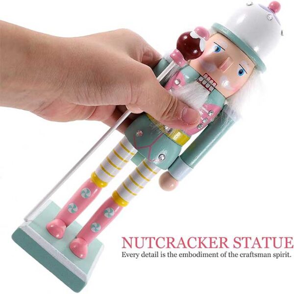 10-Inch Green Wooden Nutcracker Ornament