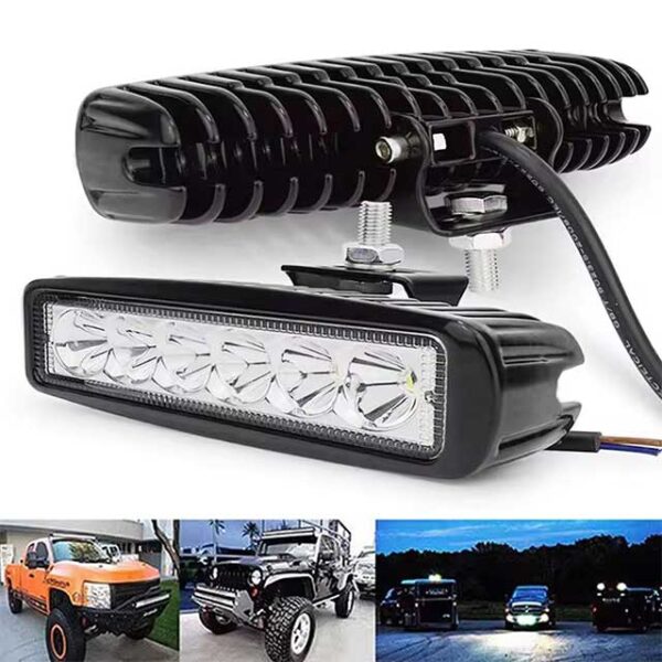 2-Pack 6 LED Offroad Car Work Light Spotlight