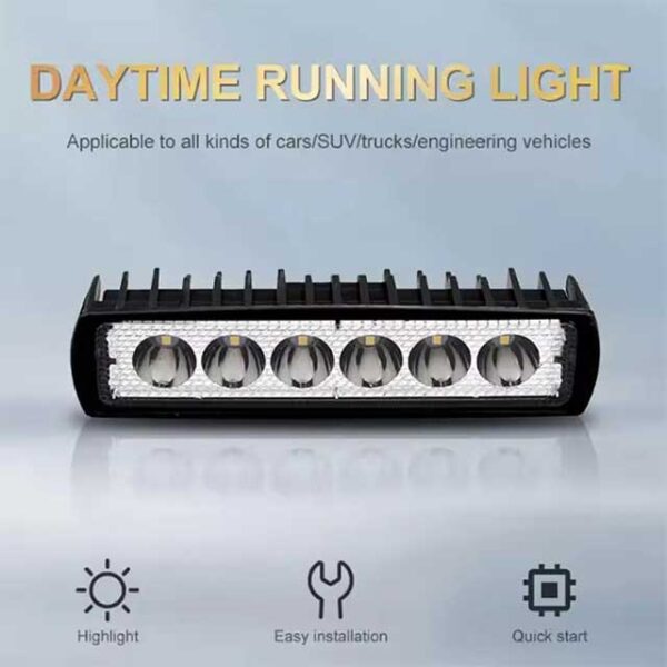 2-Pack 6 LED Offroad Car Work Light Spotlight