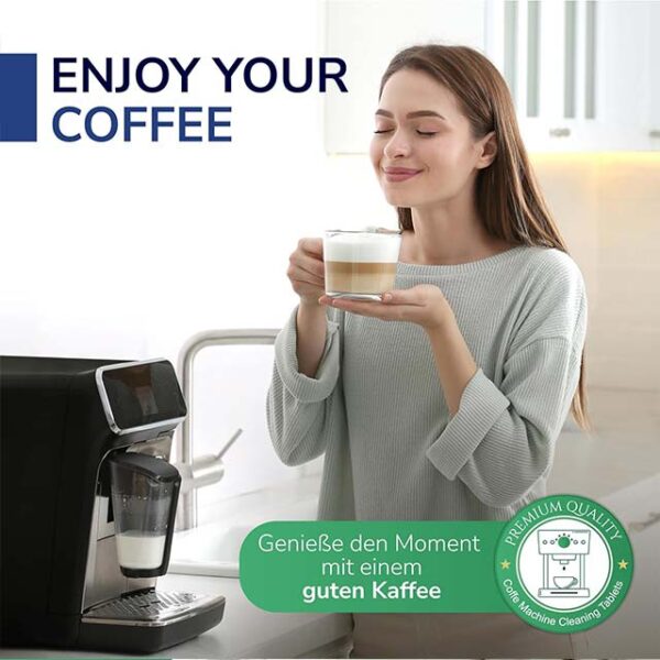 2-in-1 Cleaning Tablets for Fully Automatic Espresso Machines – Phosphate-Free, Siemens EQ Series Compatible, 40 x 2g Individually Packed
