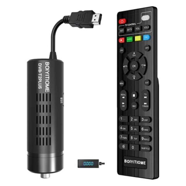 2023 DVB-T2 Set-Top Box – 4K Ultra HD 1080P H265 HEVC Digital Terrestrial Decoder, 10-Bit HDMI/AV/USB WiFi, Dolby Audio, Multimedia, PVR & 2-in-1 Remote Control
