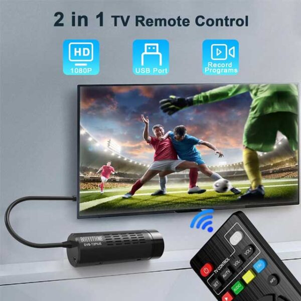 2023 DVB-T2 Set-Top Box – 4K Ultra HD 1080P H265 HEVC Digital Terrestrial Decoder, 10-Bit HDMI/AV/USB WiFi, Dolby Audio, Multimedia, PVR & 2-in-1 Remote Control
