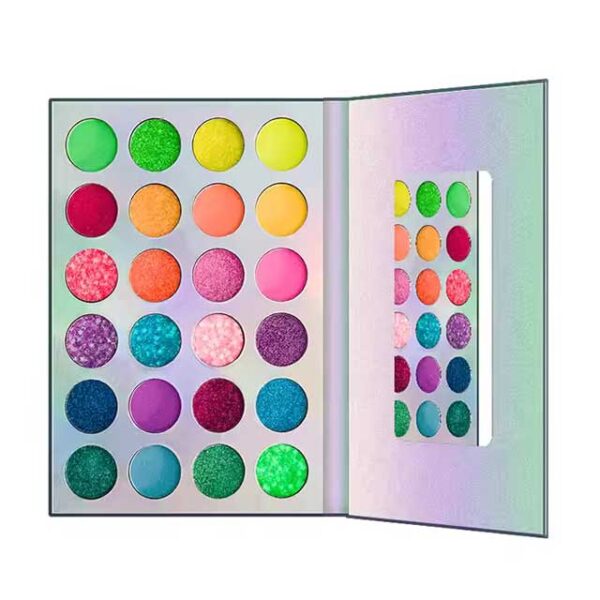 24-Color Neon Glitter Matte Eyeshadow Palette