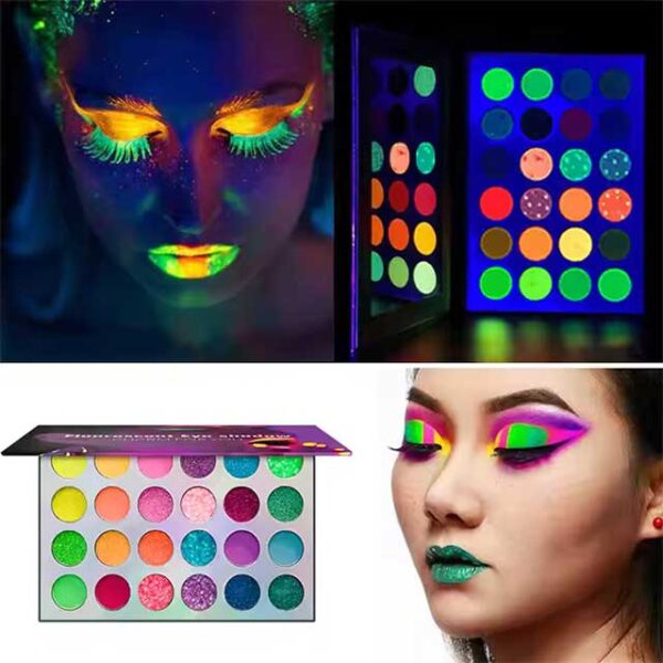 24-Color Neon Glitter Matte Eyeshadow Palette