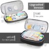 Afomida Durable Large Capacity Pencil Case for Teenagers – Foldable & Zip Closure Stationery Pen Bag in Dark Grey for School & Office