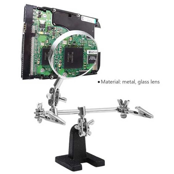 All-In-One Magnifier Soldering Station with Adjustable Helping Hand