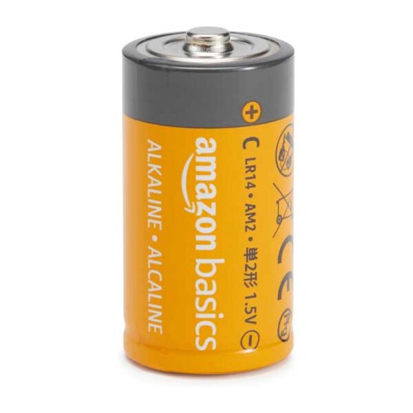 Amazon Basics 8-Pack C Cell Alkaline Batteries, 1.5V – High Performance, All-Purpose Power with 5-Year Shelf Life for Flashlights, Toys & More
