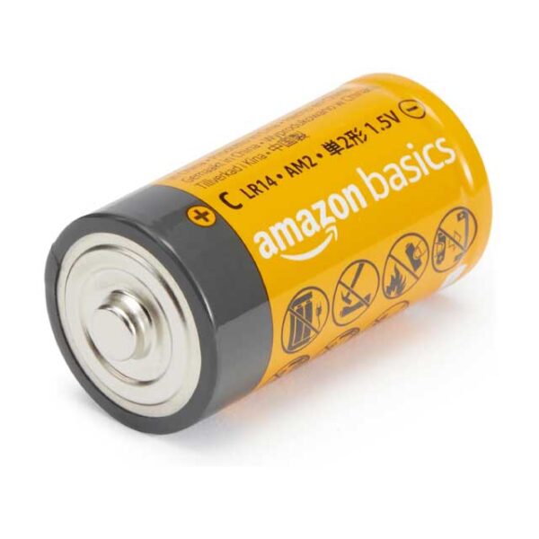 Amazon Basics 8-Pack C Cell Alkaline Batteries, 1.5V – High Performance, All-Purpose Power with 5-Year Shelf Life for Flashlights, Toys & More