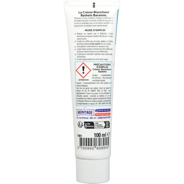 Baranne Sneakers Whitening Wax Cream – Revive, Protect & Shine Leather (Made in France)