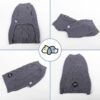 Bella & Balu 100% Cotton Cable Knit Dog Jumper – Warm Grey Dog Sweater for Cold Weather