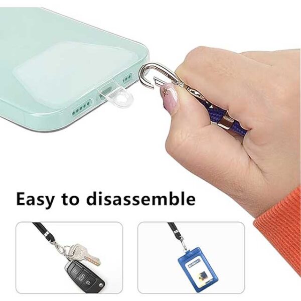 Black Mobile Phone Strap & Lanyard Holder
