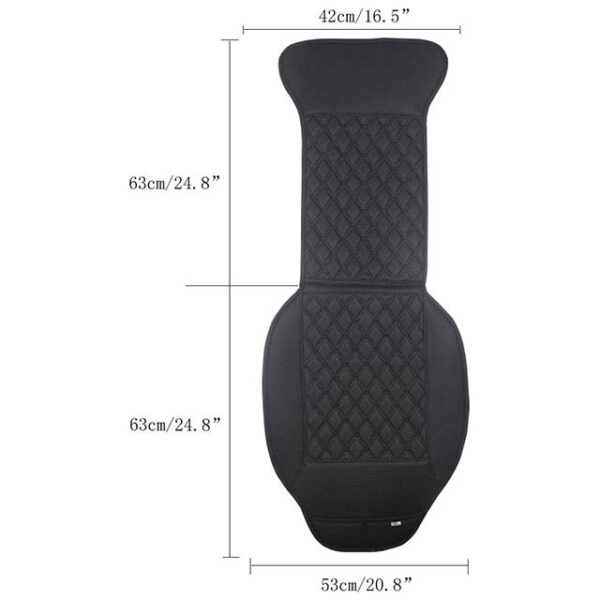 Black Panther 1 Pair Car Seat Covers – Luxury Universal Anti-Slip Driver & Backrest Protector with Diamond Pattern (Black)
