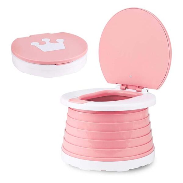 Children's Portable Foldable Potty Chair – Toddler Toilet Seat for Boys & Girls (Pink)