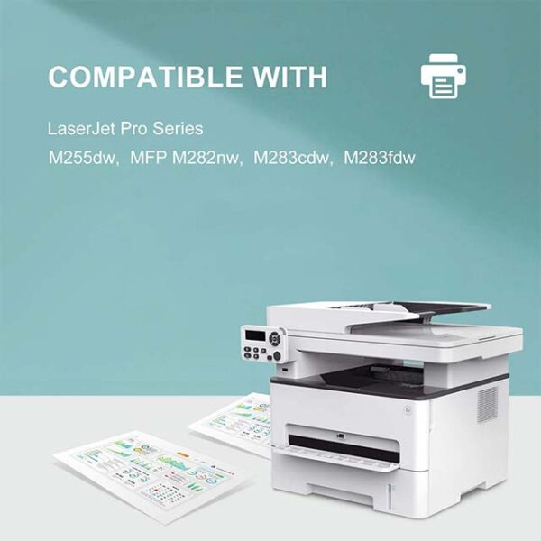 Compatible Toner Cartridge 207X for HP Color LaserJet Pro MFP M283fdw/M255dw – No Chip Replacement (Fits HP 207X, 207A, W2210A)