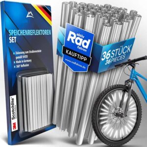 Crivit® 3M Scotchlite Bicycle Spoke Reflectors – StVZO Approved for Maximum Night Visibility, Alternative to Cat's Eyes