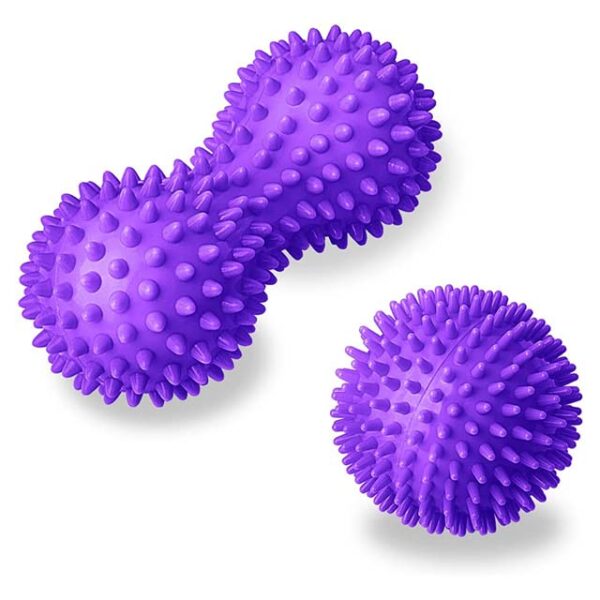 Deep Tissue Massage Ball Set – Massage Ball with Nubs, Hedgehog Roller & Foot Massage Tool for Ultimate Stress Relief & Muscle Relaxation