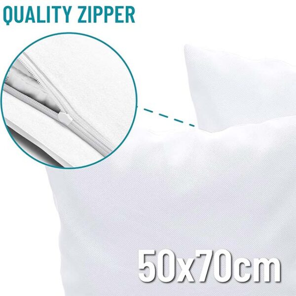 Dreamzie 100% Cotton Jersey Pillowcases Set of 2 – White Hypoallergenic Pillow Covers & Bed Protector