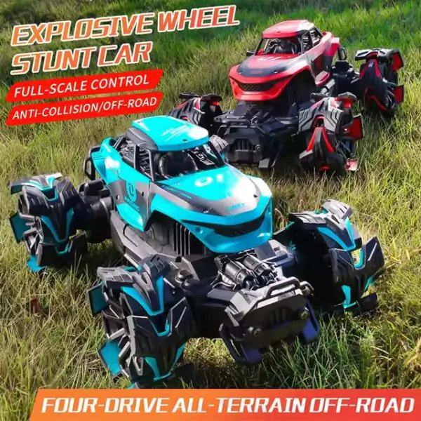 Explosive Wheel RC Car 1:12 – High Speed 2.4G 4WD Off-Road Stunt & Climbing Remote Control Vehicle Toy for Boys & Kids