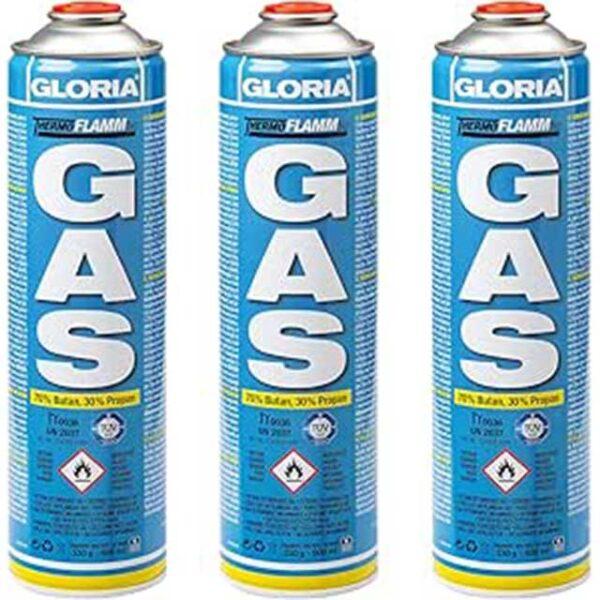 GLORIA 3x600ml Universal Gas Cartridges