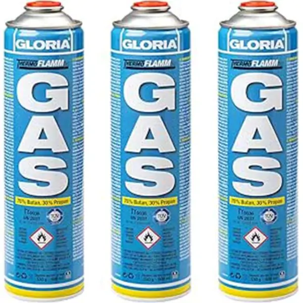 GLORIA 3x600ml Universal Gas Cartridges