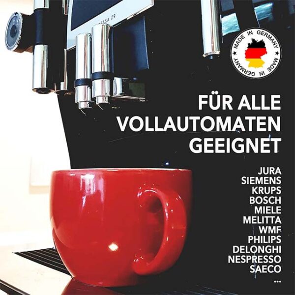 German Made Cleaning Tablets for Fully Automatic Coffee Machines – 20x2g Coffee Grease Remover, Compatible with Siemens, Jura, Krups, Bosch, Miele, Melitta & WMF
