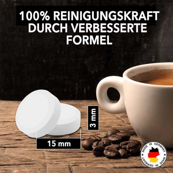 German Made Cleaning Tablets for Fully Automatic Coffee Machines – 20x2g Coffee Grease Remover, Compatible with Siemens, Jura, Krups, Bosch, Miele, Melitta & WMF