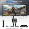 HDMI 2.1 8K/4K HDR Bi-Directional Switch – 2-in-1/1-in-2 High-Speed 48Gbps HDMI Splitter for PS5, Xbox Series X, Apple TV, Samsung & LG TVs