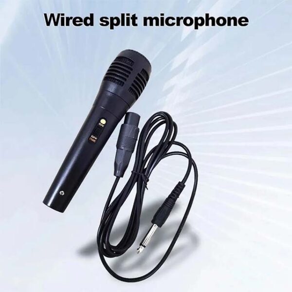 Professional Wired Handheld Dynamic Microphone – 3.5mm & 6.5mm Jack, Noise Reduction for Studio & Live Performance