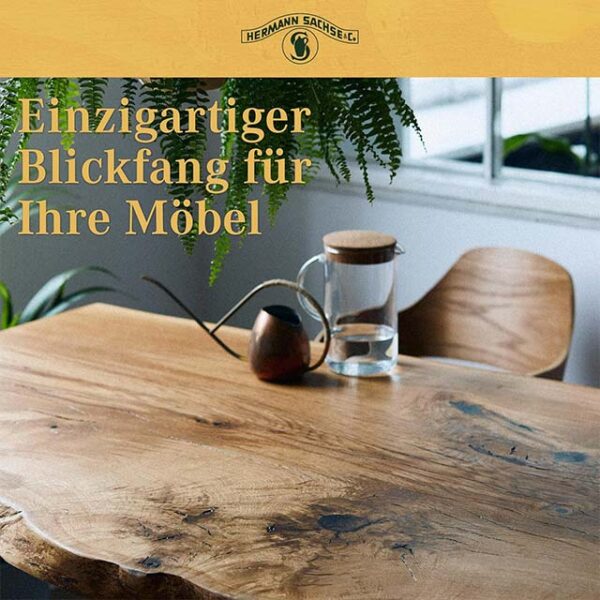 Hermann Sachse 250ml Colourless Indoor Hard Wood Oil – Solvent-Free Protection for Furniture, Tables & Worktops (Ideal for Oak, Wild Oak, Beech, Walnut, Pine & Linseed)