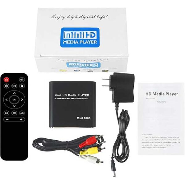High-Definition 1080P Portable Mini Media Player for USB Drives
