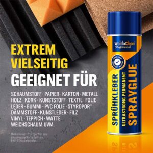 High-Performance Spray Adhesive for Roof Lining, Foam, Felt, Leather, Metal Foils & More – 1 Piece