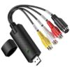 High-Speed USB 2.0 Audio/Video Scan File Converter & Flash Drive Video Capture Card for Windows 10/8/7/XP & Mac