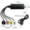 High-Speed USB 2.0 Audio/Video Scan File Converter & Flash Drive Video Capture Card for Windows 10/8/7/XP & Mac