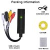 High-Speed USB 2.0 Audio/Video Scan File Converter & Flash Drive Video Capture Card for Windows 10/8/7/XP & Mac