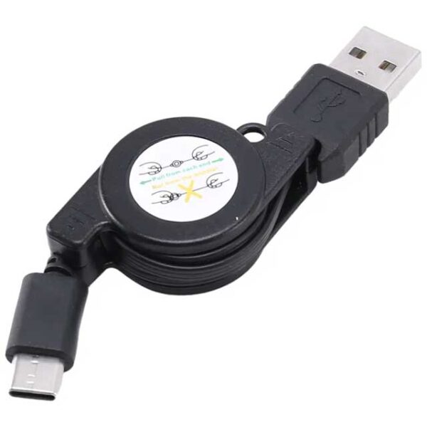 High-Speed USB Type-C 3.1 Retractable Cable Charger