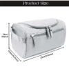 House of Quirk Hanging Travel Toiletry Bag Organizer – Unisex Bathroom Dopp Kit with Hook for Accessories, Toiletries, Shaving & Makeup (Grey)