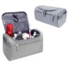 House of Quirk Hanging Travel Toiletry Bag Organizer – Unisex Bathroom Dopp Kit with Hook for Accessories, Toiletries, Shaving & Makeup (Grey)