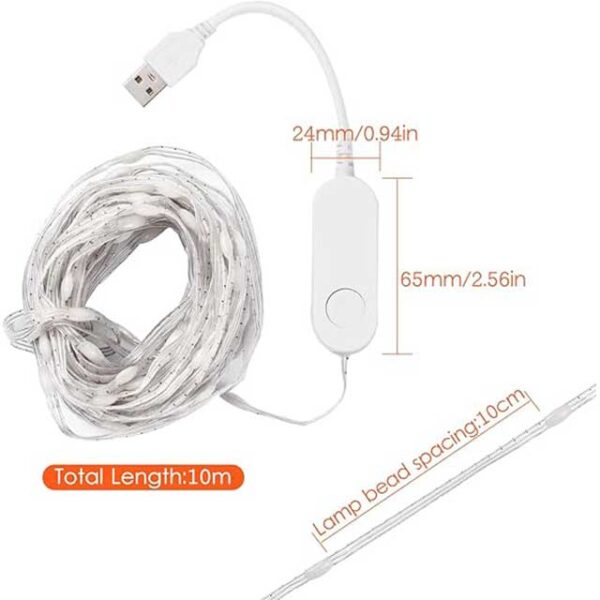 Intelligent USB-Powered LED Strip Light with BT & App Control – Waterproof Colorful LED Lamp Beads for Outdoor & Indoor Use - Image 2