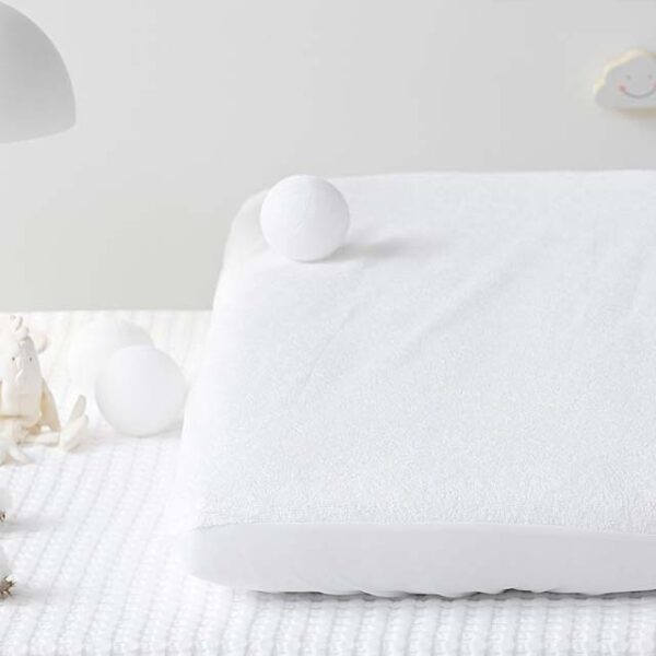Kadolis Waterproof Organic Cotton Terry Crib Mattress Protector – 50x83 cm, Absorbent, Breathable, PVC-Free & OEKOTEX Certified