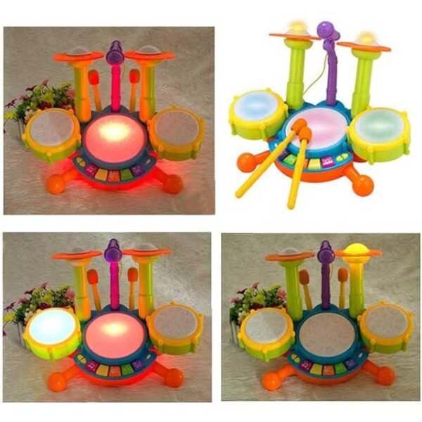 Kids Drum Set with Flash Beats Light