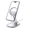 Lamicall MagSafe Phone Stand – Dual Hinge Collapsible Charging Dock for iPhone 16/15/14/13 & AirPods – Adjustable Desk & Nightstand Holder