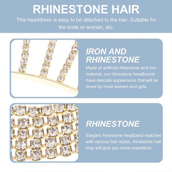 Luxury Rhinestone Tassel Headpiece – Elegant Head Chain Hair Piece & Bridal Headwear Accessory