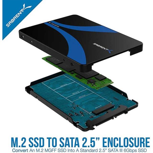 M.2 SATA SSD to 2.5″ SATA III Converter