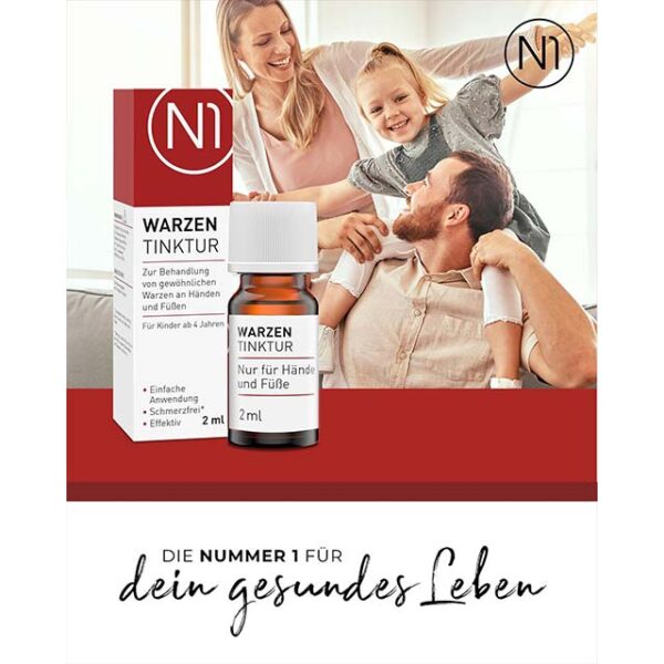 N1 Wart Tincture 2 ml – Painless Weekly Wart Remover for Stem, Spinous & Ordinary Warts [Medical Device]