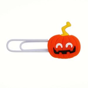 New Halloween Bookmark – Cute Cartoon Ghost PVC Soft Glue Epoxy Paper Clip & Small Gift for Book Lovers