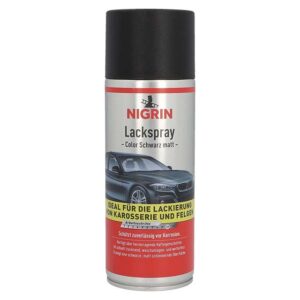 Nigrin 400ml Matte Black Car Paint Aerosol – Quick Dry, Rust-Proof Protection for Rims & Bodywork
