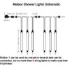 Outdoor 11.8-Inch Shower Lights with 8 Tubes & 192 LED Snowfall Meteor Lights – Waterproof Hanging Decor for Trees, Bushes & Holiday Parties