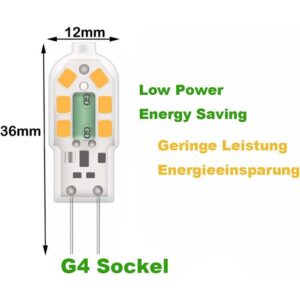 Phoenix G4 2W LED Bulb – 12V Warm White 3000K AC/DC LED Lamp, 200LM Energy Efficient Lighting Solution